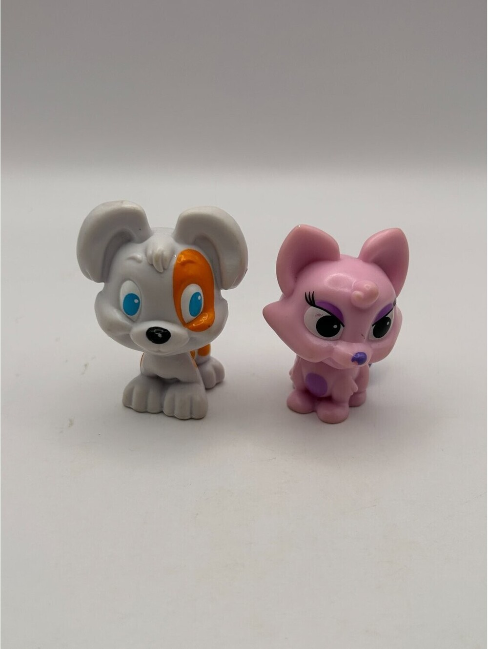 Miniature Animal Toy Figures Puppy Dog and Kitten / Fox Pet 4 cm Tall